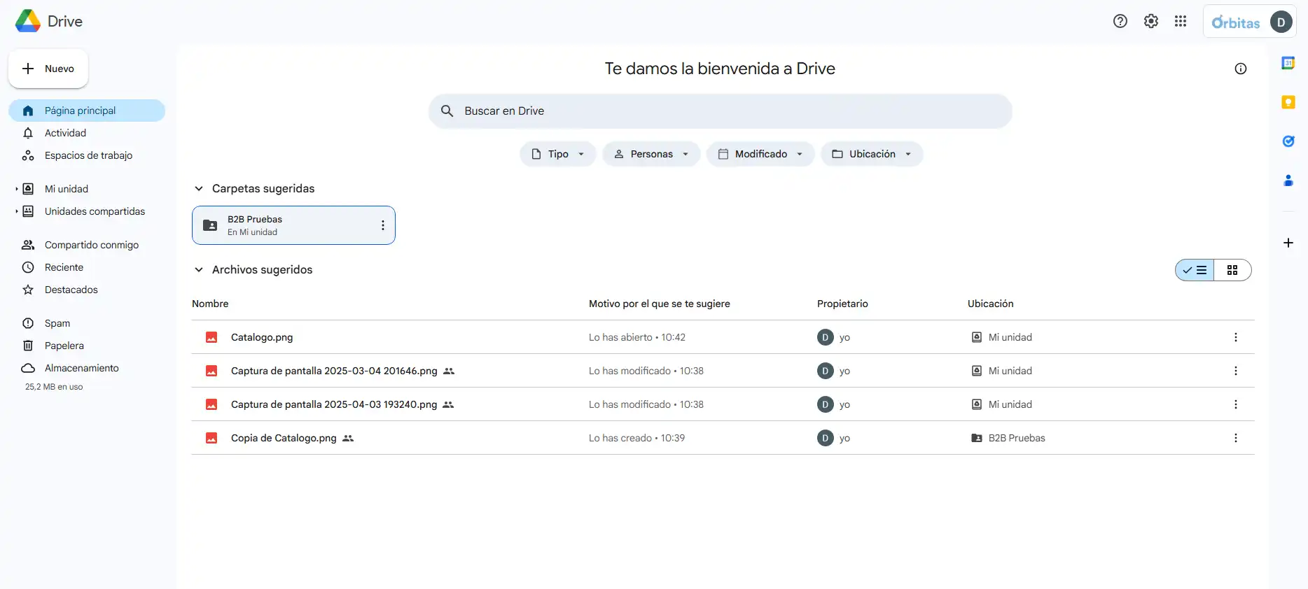 Google Drive archivos