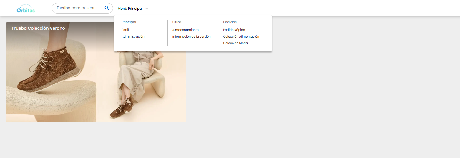 Pantalla principal colecciones