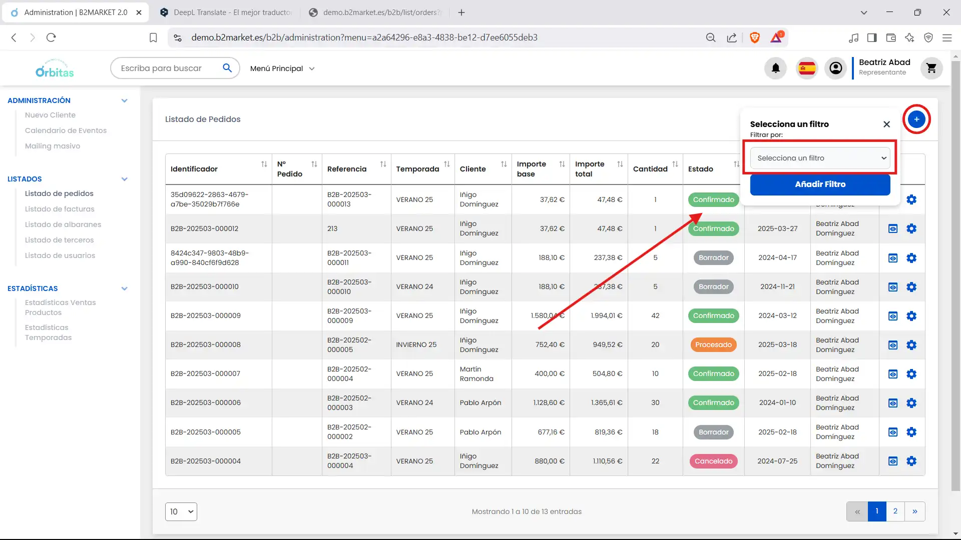 Localizar icono filtros