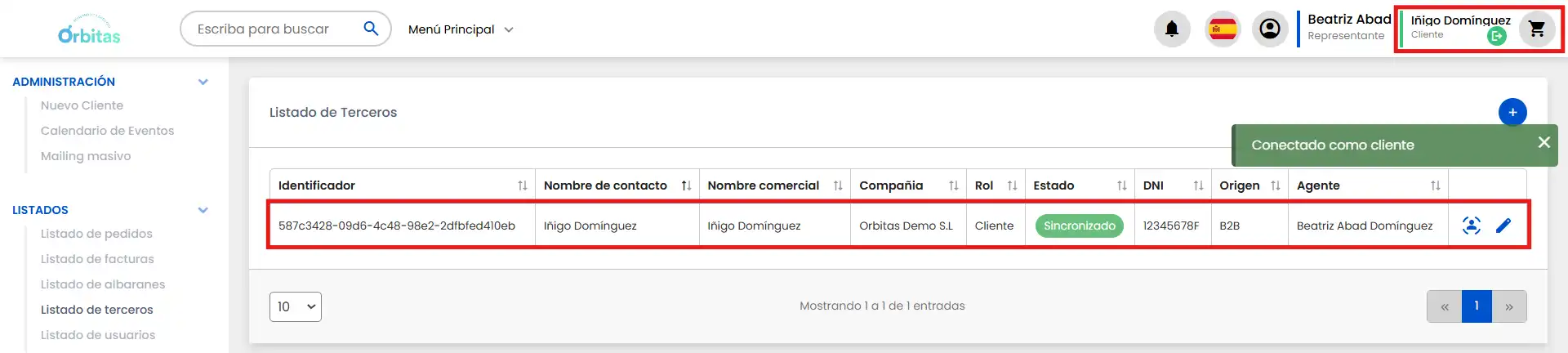 Problemas cliente conectado